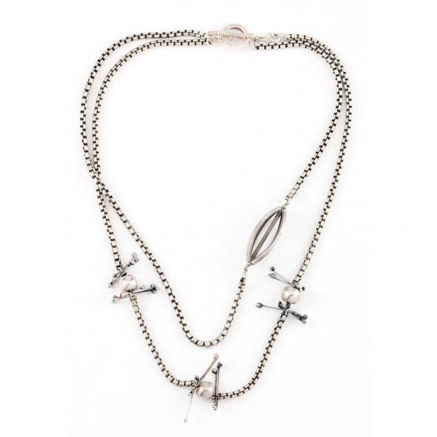 modernist-silver-double-strand-necklace-mirinda-kossoff-nc
