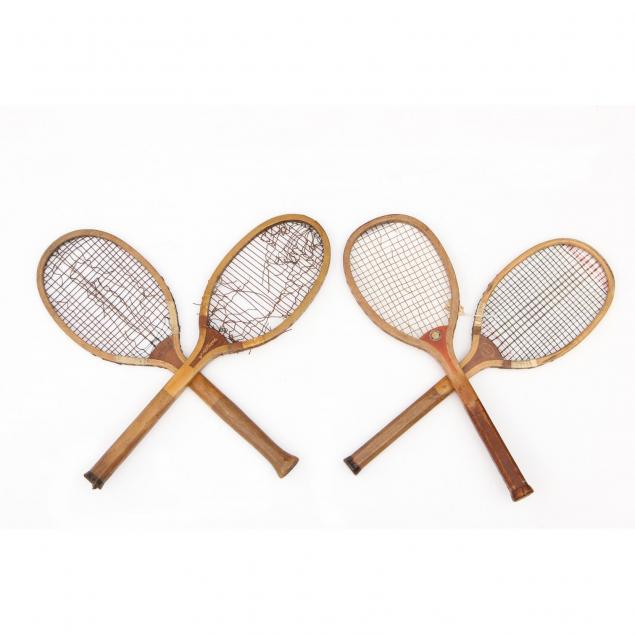four-fine-vintage-tennis-rackets