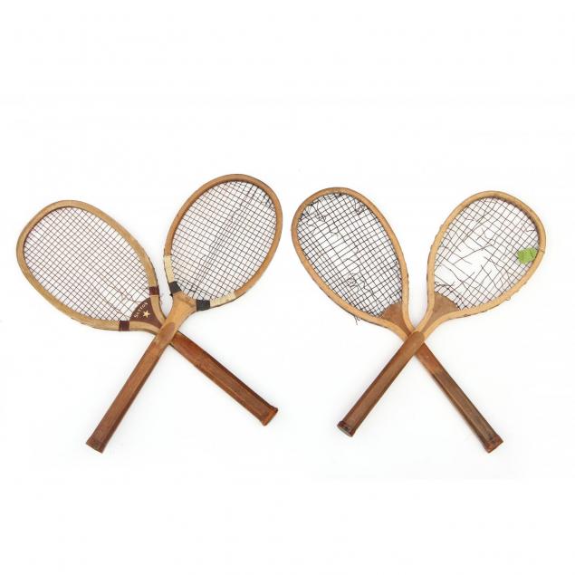 four-fine-antique-tennis-rackets