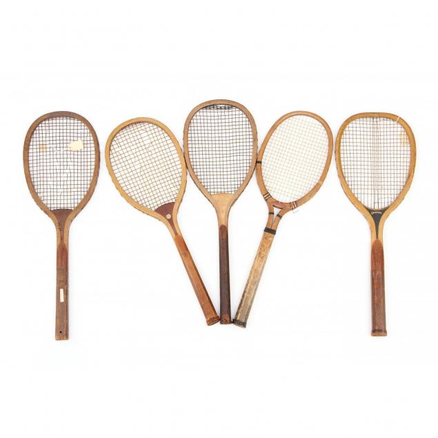 five-antique-tennis-rackets