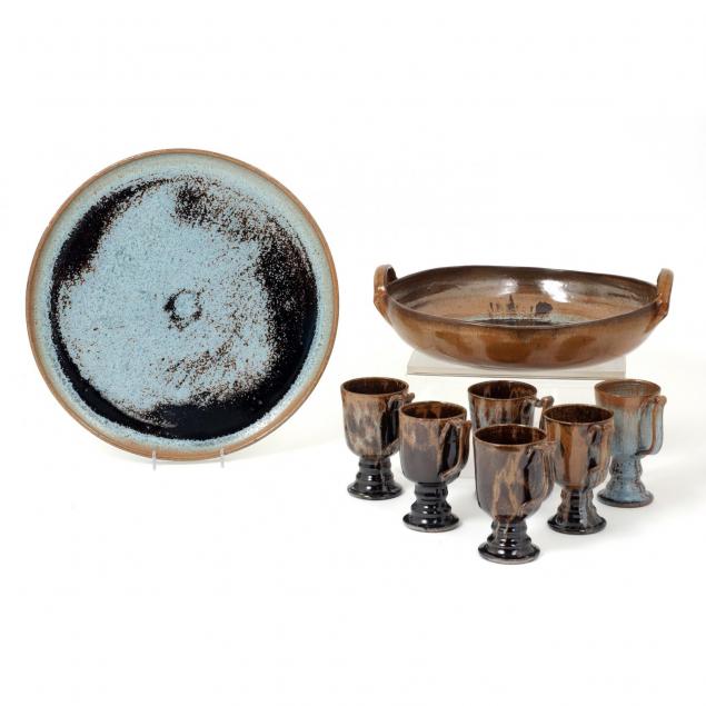 eight-piece-serving-set-by-a-r-cole-pottery