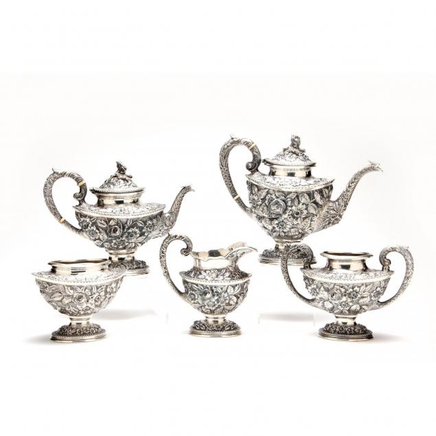 schofield-baltimore-rose-sterling-silver-tea-coffee-set