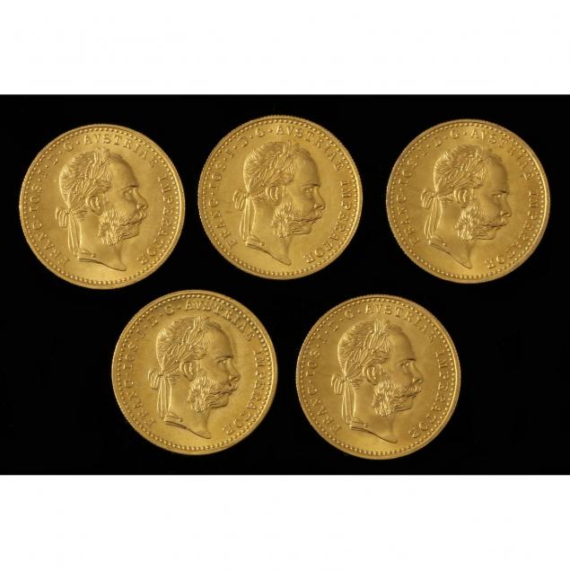 austria-five-5-1915-gold-trade-ducat-restrikes