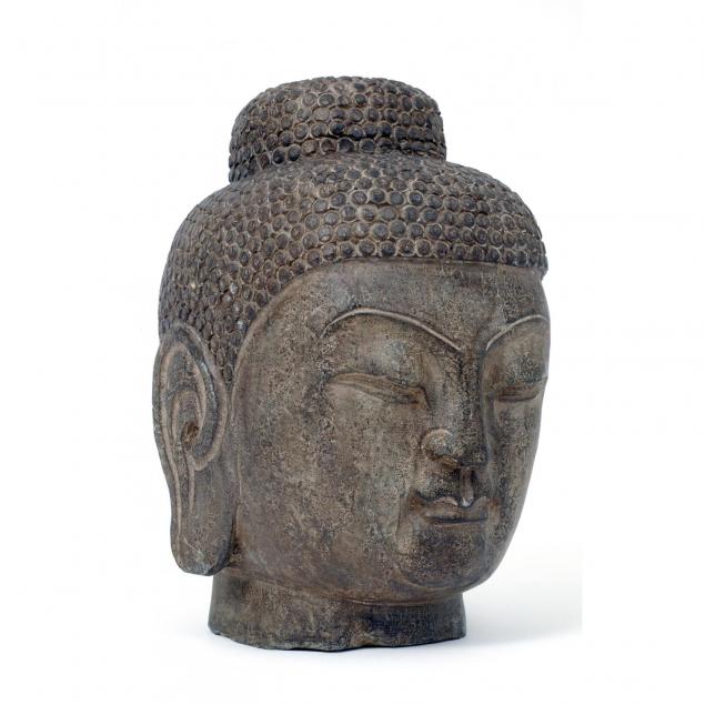 chinese-stone-buddha-head