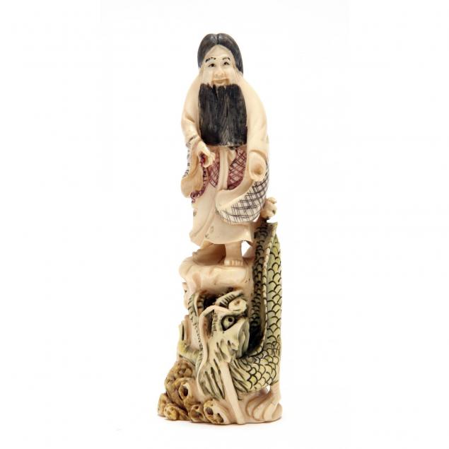 ivory-sculpture-of-immortal-with-dragon