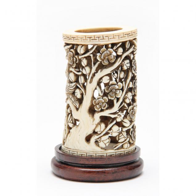 ivory-carved-brush-pot