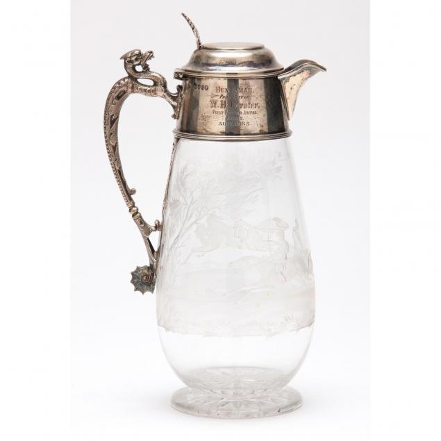 victorian-antique-claret-jug-with-coursing-scene