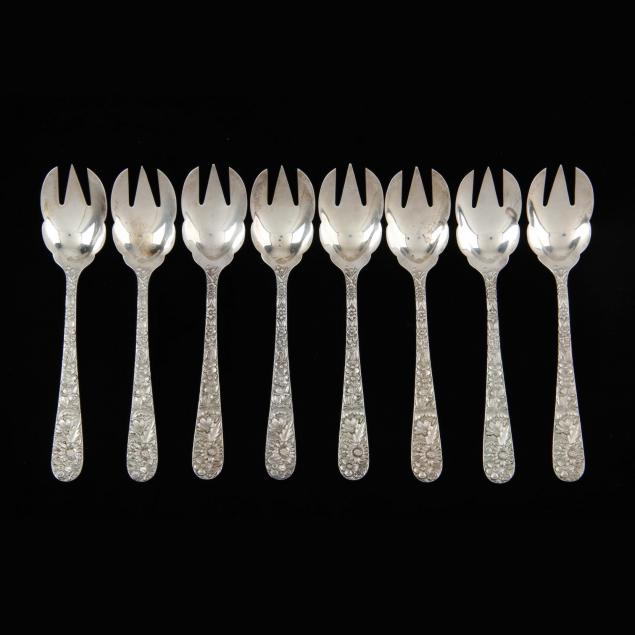 8-s-kirk-son-repousse-sterling-silver-ice-cream-forks