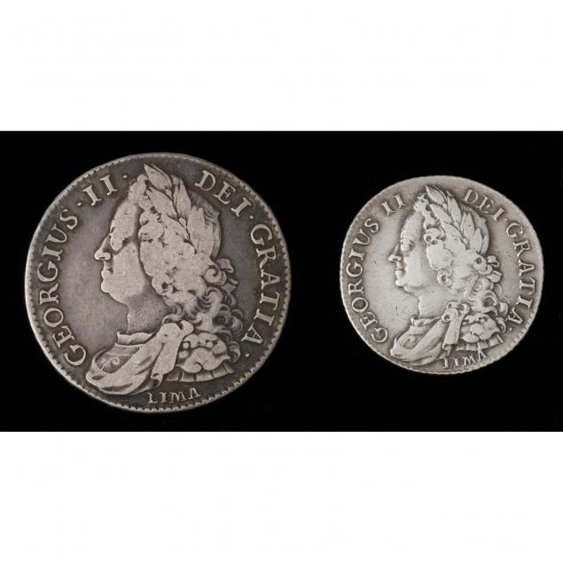 great-britain-two-george-ii-1745-lima-silver-coins