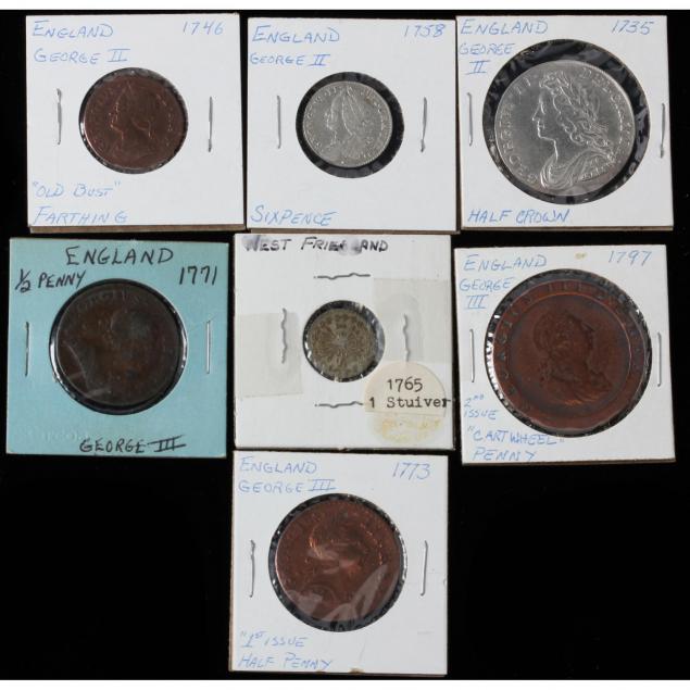 six-18th-century-british-coins-and-a-dutch-silver-fraction