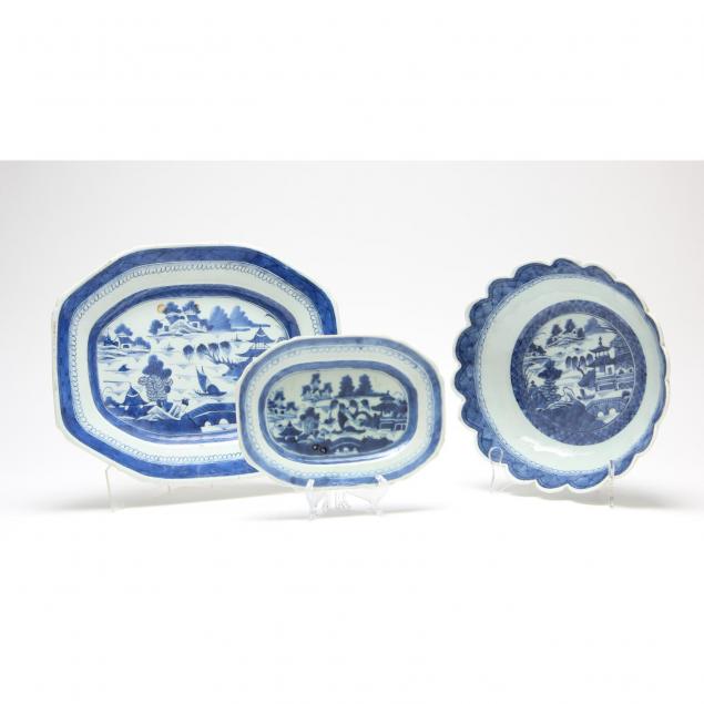 group-of-three-canton-blue-and-white-porcelain