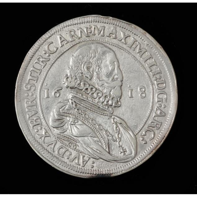 austria-archduke-maximilian-1618-silver-thaler
