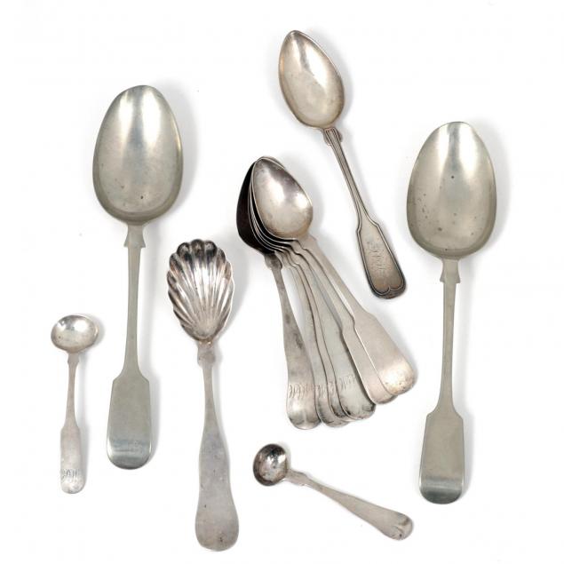 group-of-american-coin-silver-flatware