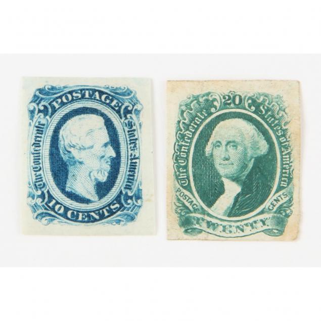 two-unused-confederate-postage-stamps