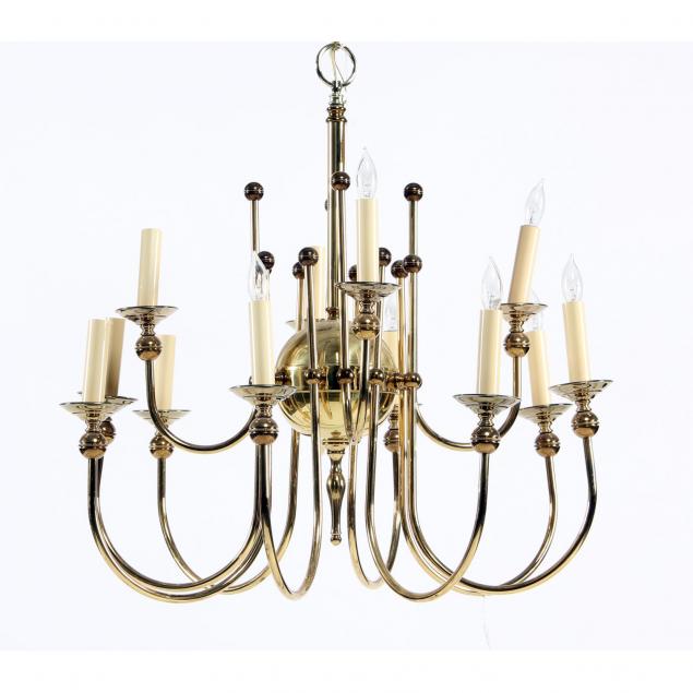 mid-century-modernist-brass-chandelier