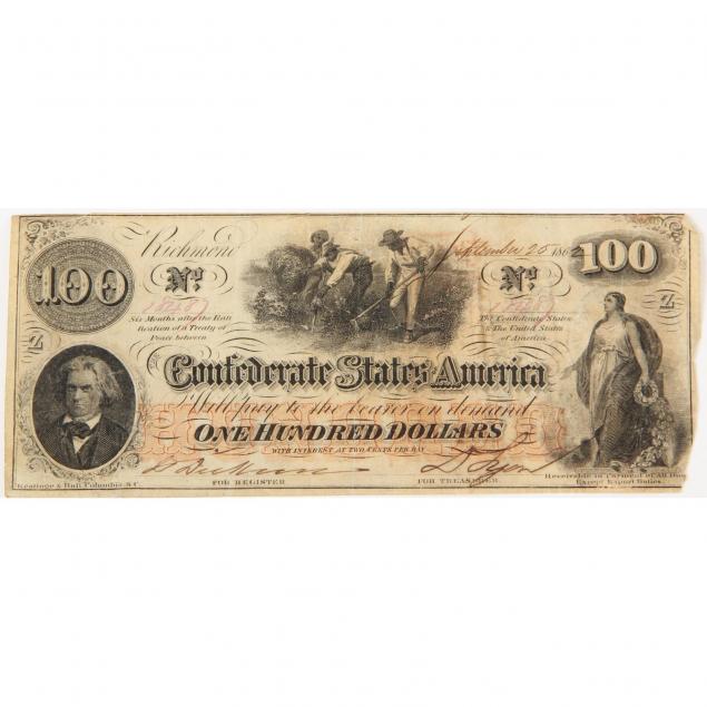 confederate-100-note-t-41-richmond-september-25-1862