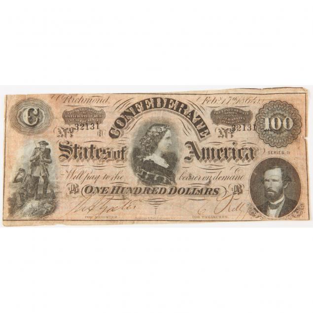 confederate-100-note-t-65-richmond-february-17-1864