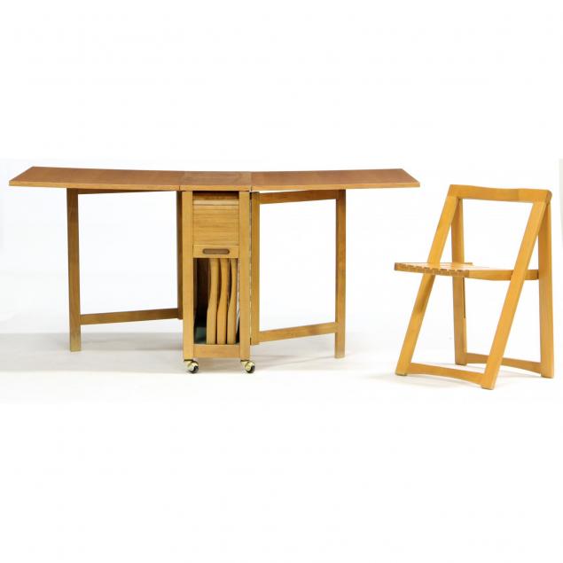 danish-modern-drop-leaf-table-with-chairs