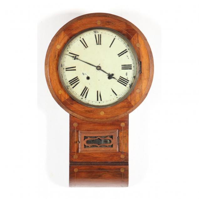 antique-english-inlaid-drop-clock