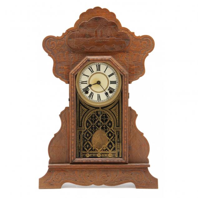 uss-maine-commemorative-oak-kitchen-clock