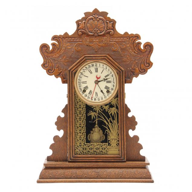 e-ingraham-oak-kitchen-calendar-clock