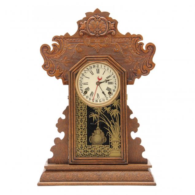 e-ingraham-oak-kitchen-calendar-clock