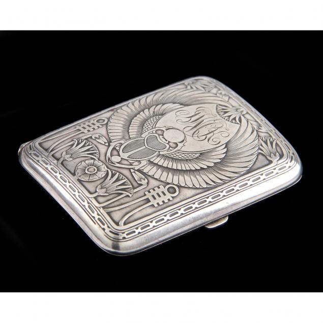 egyptian-revival-sterling-silver-cigarette-case