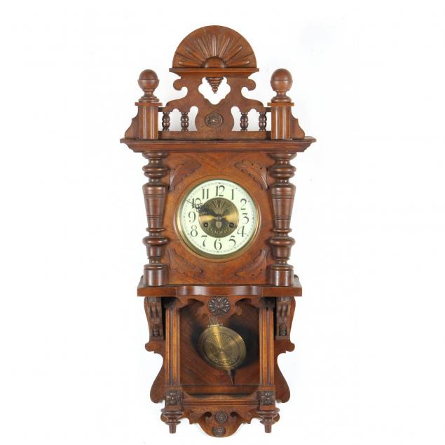 antique-german-walnut-long-drop-wall-clock