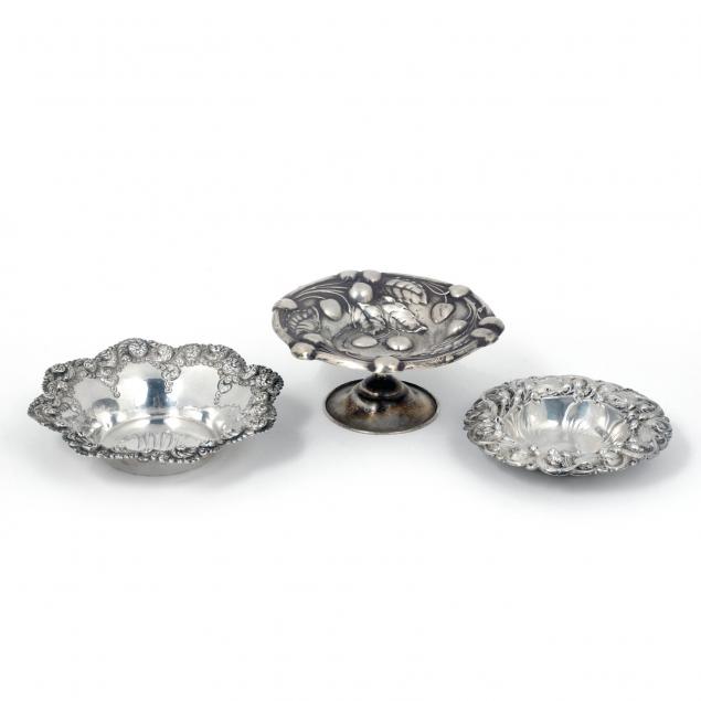 three-art-nouveau-sterling-silver-bowls