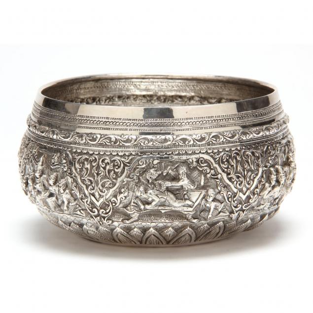 burmese-silver-repousse-bowl