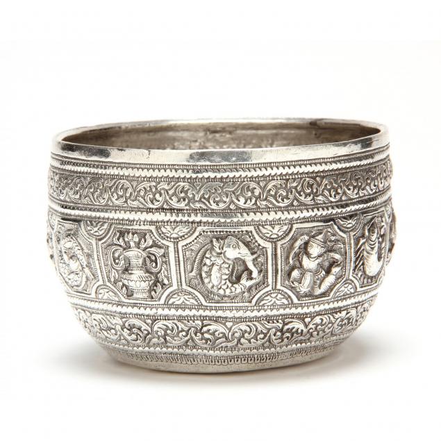 burmese-silver-repousse-bowl