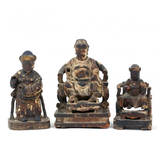 group-of-three-chinese-wooden-statues-of-officials