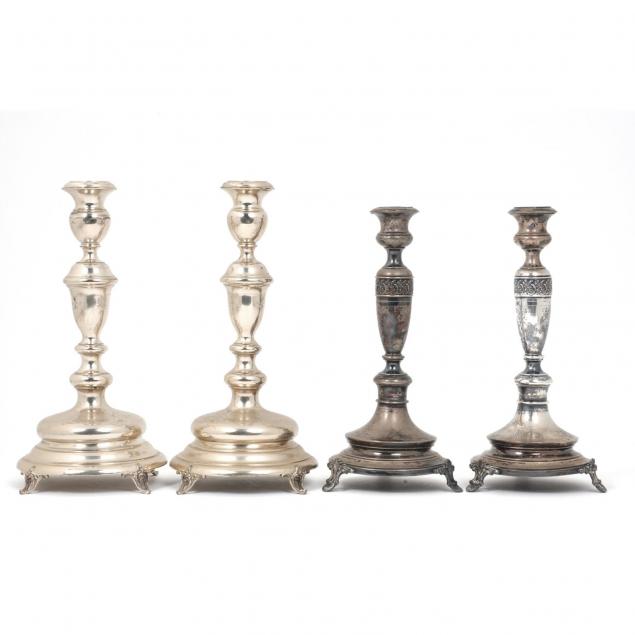 two-pairs-of-19th-century-austrian-silver-candlesticks