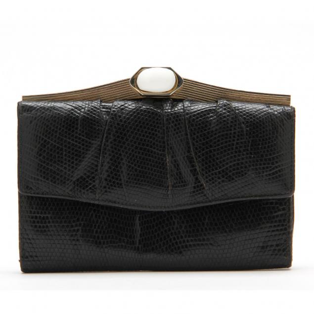 vintage-judith-leiber-black-karung-wallet