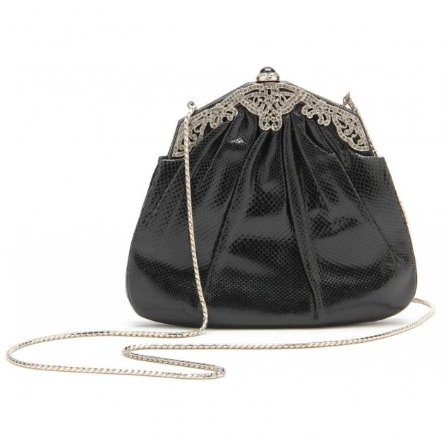 judith-leiber-crystal-and-black-karung-evening-bag