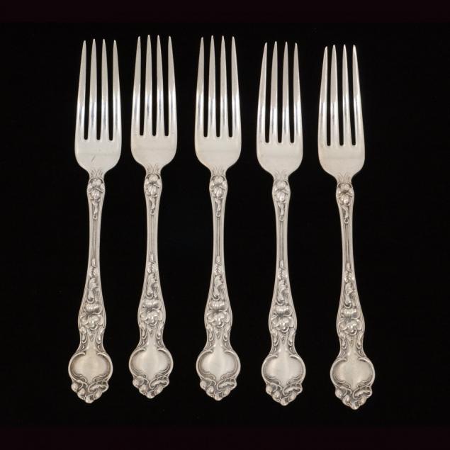 five-wallace-violet-sterling-silver-forks
