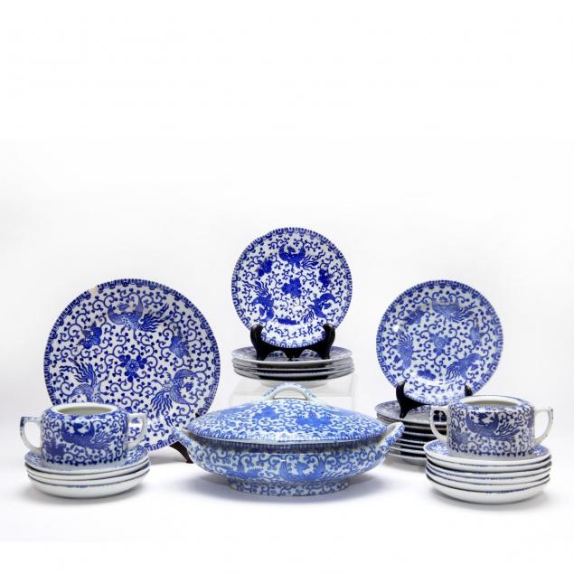 27-piece-japanese-phoenix-porcelain-ware