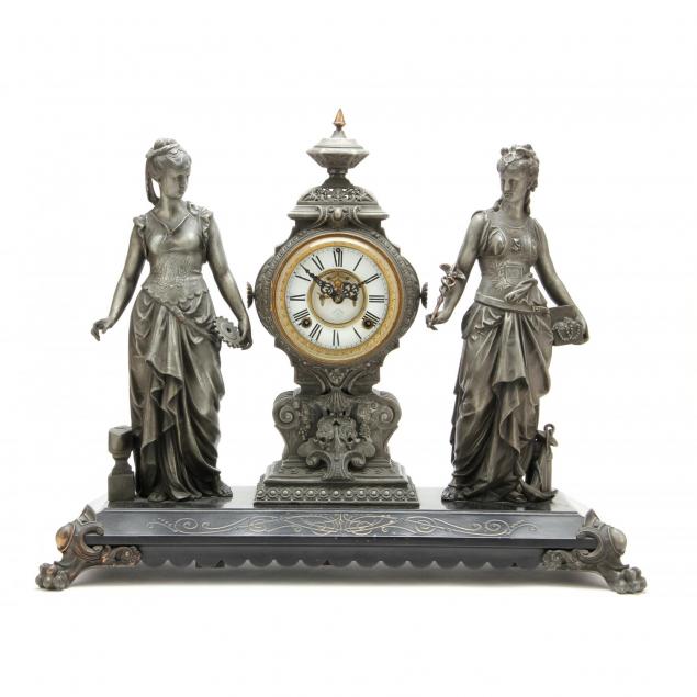 ansonia-figural-mantel-clock