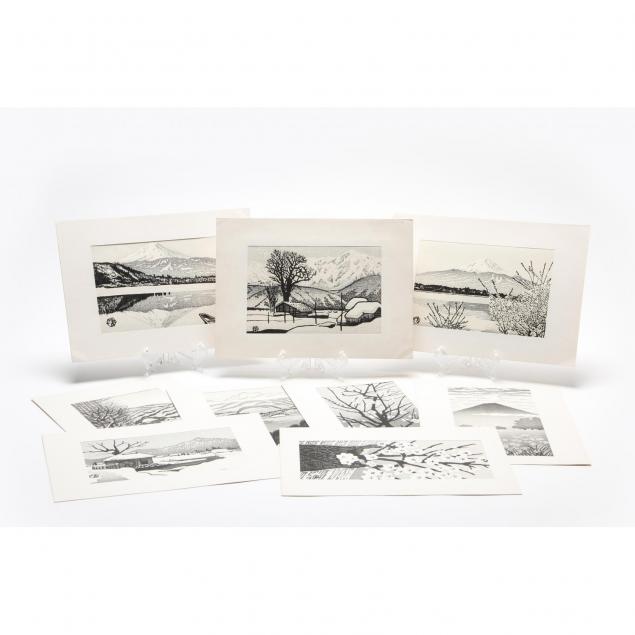 set-of-nine-prints-by-gihachiro-okuyama-1907-1981