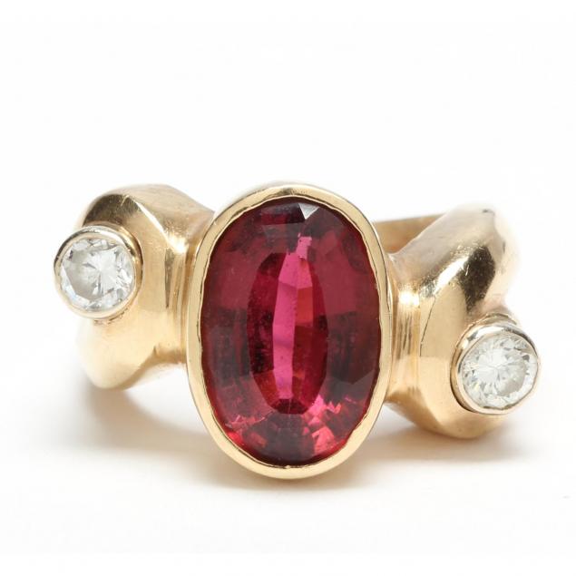 14kt-pink-tourmaline-and-diamond-ring