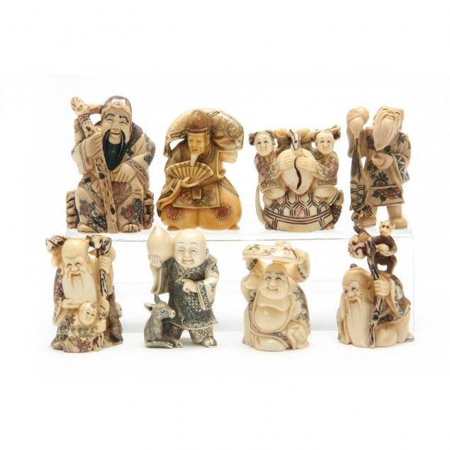 group-of-eight-netsuke-of-immortals