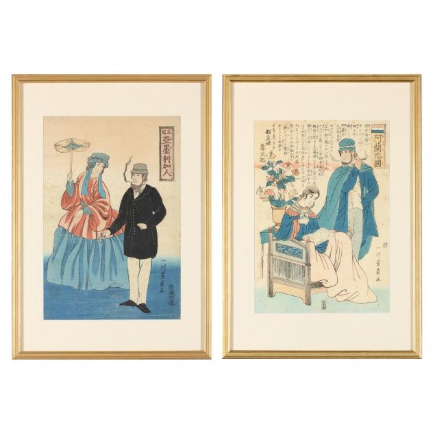 two-japanese-woodblock-prints-by-utagawa-yoshikazu