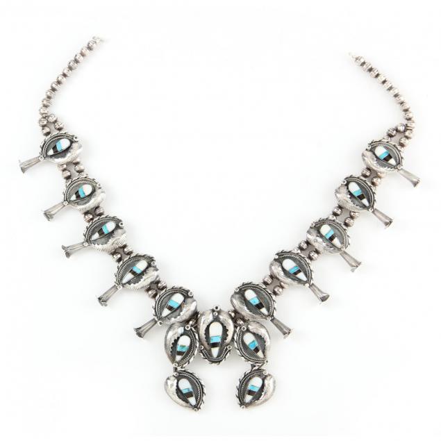 a-large-signed-cochiti-silver-squash-blossom-necklace