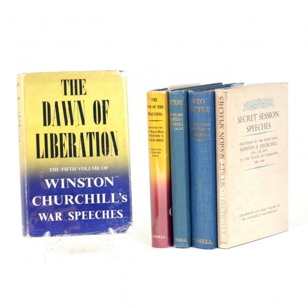 five-first-edition-volumes-of-winston-churchill-s-war-speeches