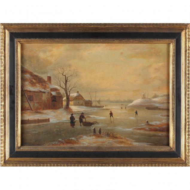 dutch-school-winter-landscape-painting