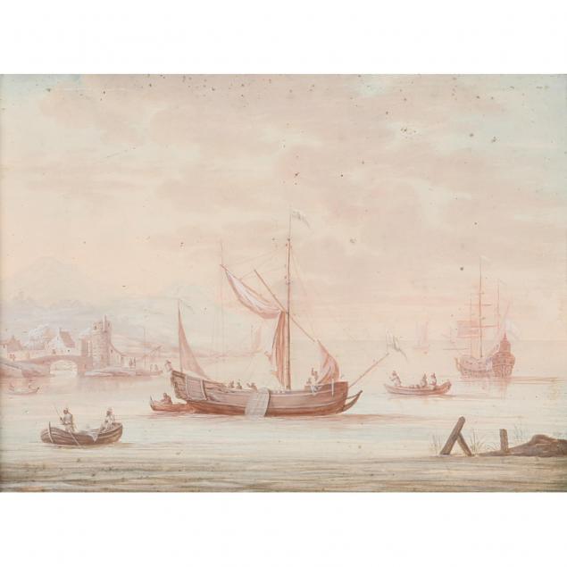 manner-of-herman-saftleven-dutch-1609-1685-harbor-scene