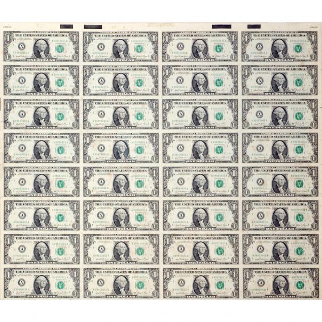 uncut-sheet-of-32-series-1981-1-federal-reserve-notes