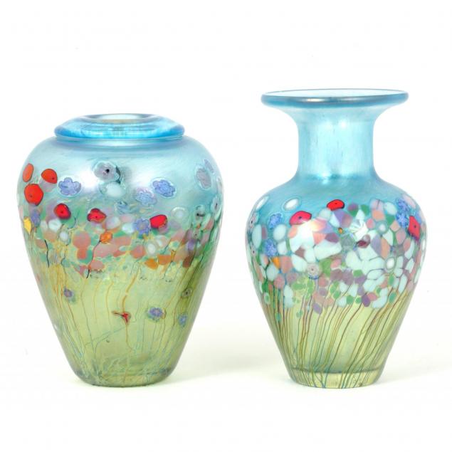 robert-held-canadian-20th-century-two-floral-bouquet-vases