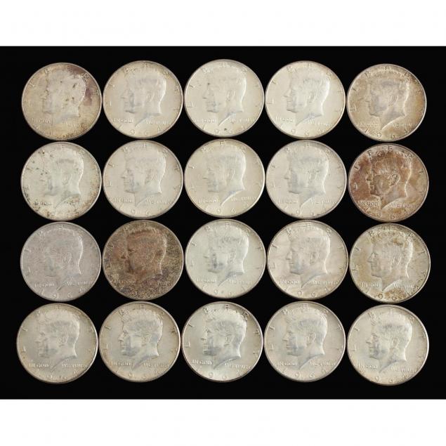 roll-of-1964-90-silver-kennedy-half-dollars