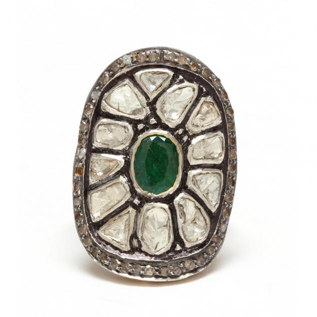 sterling-and-18kt-emerald-and-diamond-ring